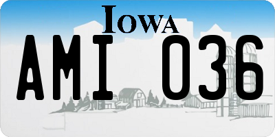 IA license plate AMI036