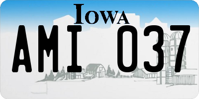 IA license plate AMI037