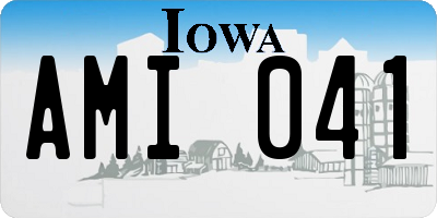 IA license plate AMI041