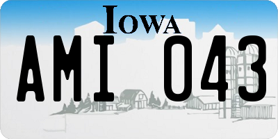 IA license plate AMI043