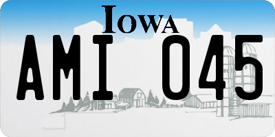 IA license plate AMI045