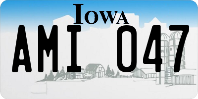 IA license plate AMI047