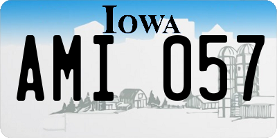 IA license plate AMI057