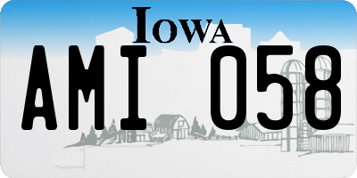 IA license plate AMI058