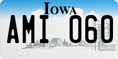 IA license plate AMI060