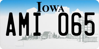 IA license plate AMI065