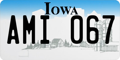 IA license plate AMI067