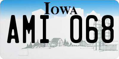 IA license plate AMI068