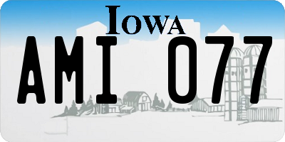 IA license plate AMI077
