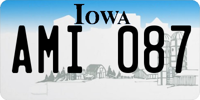 IA license plate AMI087