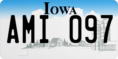 IA license plate AMI097