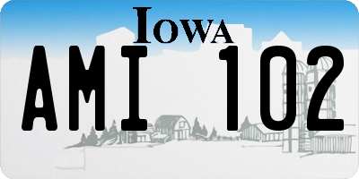 IA license plate AMI102