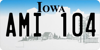 IA license plate AMI104