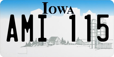 IA license plate AMI115