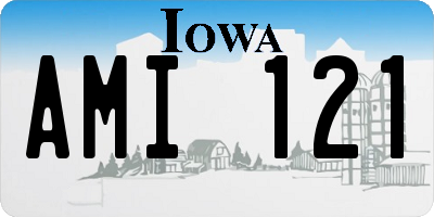 IA license plate AMI121