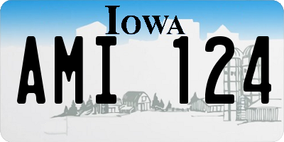 IA license plate AMI124