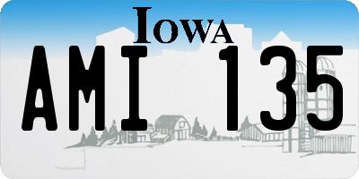 IA license plate AMI135