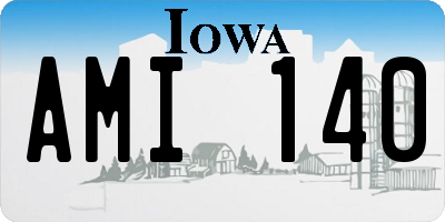 IA license plate AMI140