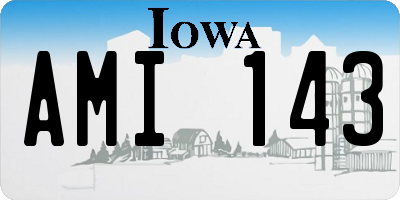 IA license plate AMI143
