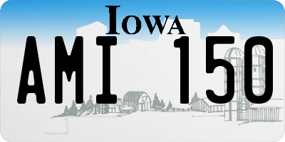 IA license plate AMI150