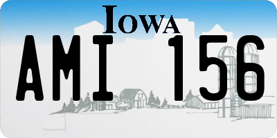 IA license plate AMI156