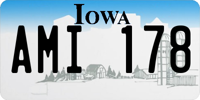 IA license plate AMI178