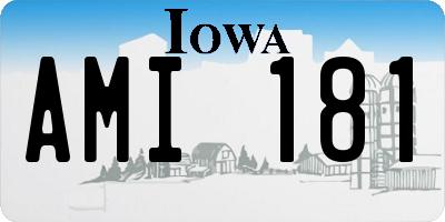 IA license plate AMI181