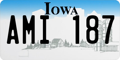 IA license plate AMI187
