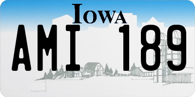 IA license plate AMI189