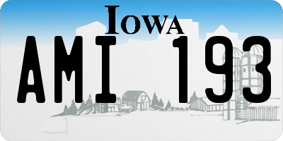 IA license plate AMI193