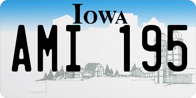IA license plate AMI195