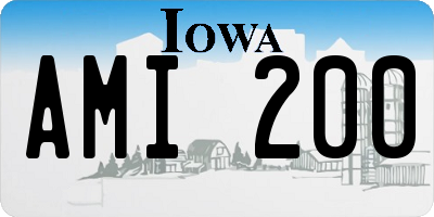 IA license plate AMI200