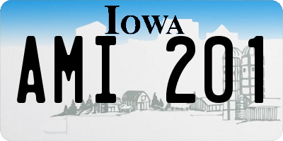 IA license plate AMI201