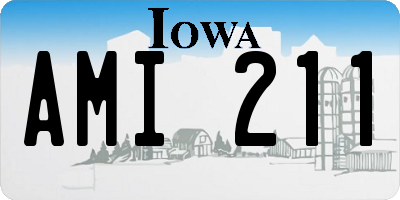 IA license plate AMI211