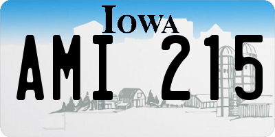 IA license plate AMI215