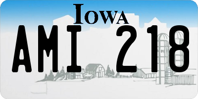 IA license plate AMI218