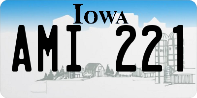 IA license plate AMI221