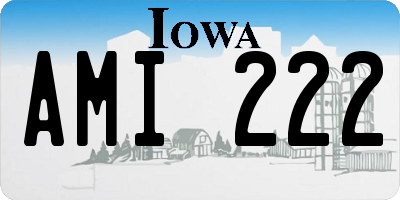 IA license plate AMI222