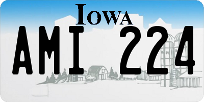 IA license plate AMI224