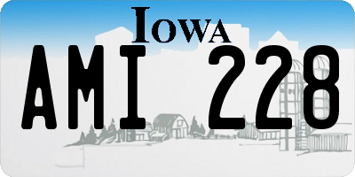 IA license plate AMI228