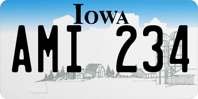 IA license plate AMI234