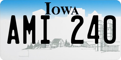 IA license plate AMI240