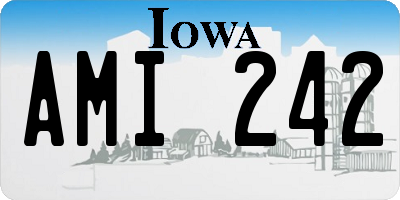 IA license plate AMI242