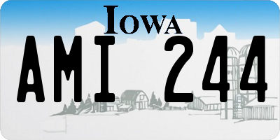 IA license plate AMI244