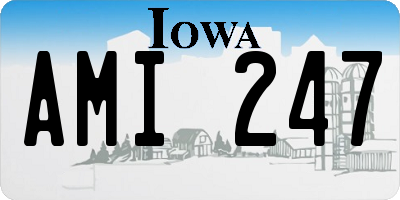 IA license plate AMI247