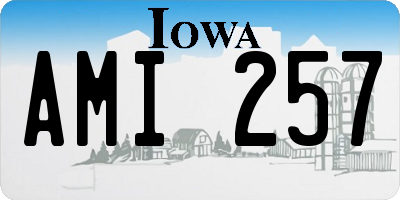 IA license plate AMI257