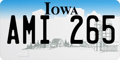 IA license plate AMI265