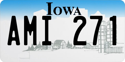 IA license plate AMI271