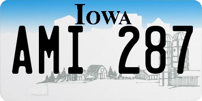 IA license plate AMI287