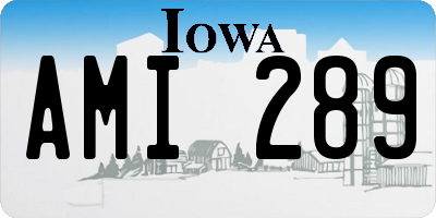 IA license plate AMI289